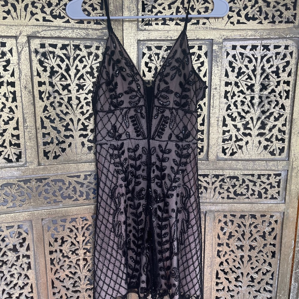 Sparkly beaded cocktail dress